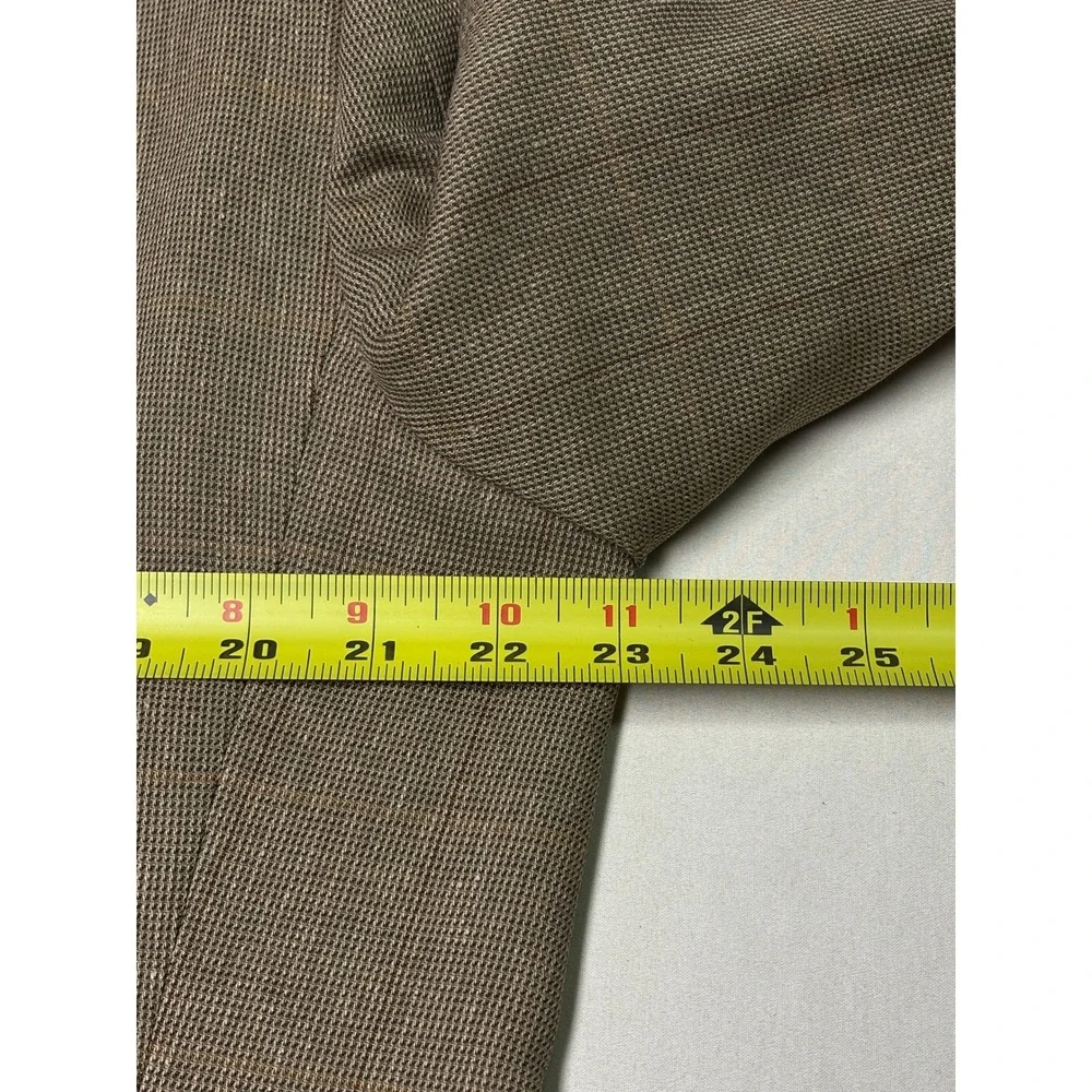 Vintage Brooks Brothers Mens Blazer Jacket Tan Plaid Coat 44 LG Union Made‎ USA